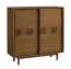 Commode / Buffet / Chêne caramel / 109 x 43 x 111 cm / 2 portes coulissantes / Système de portes coulissantes avec fermeture amortie / 3 étagères / 5 compartiments / 2 tiroirs / Inginele 03