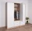 Chambre à coucher - Armoire, Couleur: Blanc / Chêne - Dimensions: 190 x 150 x 56 cm (H x L x P)