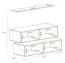 Meuble TV 2 pièces Balestrand 342 | Push-to-open | Noir/Blanc | 110 x 130 x 30 cm
