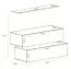 Deux meubles TV modernes Kongsvinger 122, Couleur : Blanc brillant / Chêne Wotan - dimensions : 110 x 130 x 30 cm (h x l x p), avec quatre compartiments