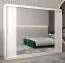 Grande 250 cm de large Armoire avec 10 casiers et 3 portes | Couleur: Blanc Abbildung