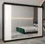 250 cm de large Armoire à portes coulissantes avec 3 portes | 10 casiers | 2 tringles à vêtements | Couleur: Blanc / Noir Abbildung