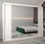 250 cm de large Armoire à portes coulissantes avec 3 portes | 10 casiers | 2 tringles à vêtements | Couleur: Blanc Abbildung