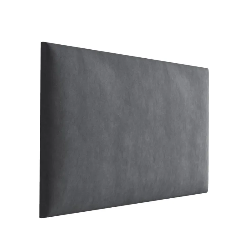 Panneaux rembourrés, lot de 10, Couleur : Anthracite, Revêtement : Velours, dimensions : 40 x 30 cm