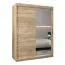 Armoire à portes coulissantes Jan 03B avec miroir | Chêne Sonoma | 200 x 150 x 62 cm