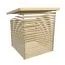 Abri de jardin SET avec toit à une pente, avec toit rapporté & panneau arrière, Couleur : Naturel, surface au sol : 6,16 m².