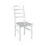 Chaise de salle à manger Maikop blanche laquée | Design classique | Hêtre massif | Siège 45 cm | Robuste et élégante