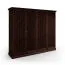 Armoire / Pin finlandais massif / Poignées : Argent vieilli / Couleur : Tabacco / Armoire à portes battantes / Style classique / Dimensions : 212,5 x 248 x 63 cm / Quatre portes