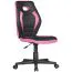 Chaise de bureau jeunesse Apolo 96 rose/noir | Dossier haut ergonomique | Réglable en hauteur | Design moderne