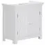Meuble sous-lavabo style maison de campagne blanc | 56 x 57 x 30 cm | Découpe pour siphon