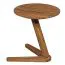 Table d’appoint unique en bois massif Sheesham | Pieds en V élégants | 50 x 45 x 45 cm