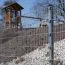 Poteaux de clôture Mod. P, Finition: Revêtement anthracite, Pour hauteur de porte: 83 cm, Longueur: 130 cm, Points de fixation: 5