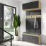 Armoire suspendue avec deux portes basculantes Zapopan 77, avec deux compartiments, Couleur : Chêne Artisan / Noir, Dimensions : 40 x 100 x 40 cm, Fonction Push-to-open