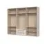 Grande armoire à six portes Neiafu 22, couleur : cachemire, dimensions : 224 x 272 x 56 cm, pieds réglables, deux tiroirs, pour chambre à coucher