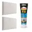 Panneaux rembourrés, lot de 10, Couleur : Beige, housse : velours, dimensions : 50 x 30 cm