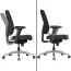 Chaise de bureau ergonomique Apolo 62, Couleur : Noir / Chrome, avec dureté d'assise réglable
