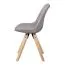 Lot de 2 chaises de salle à manger | Couleurs douces gris & bois clair | Pieds en hévéa massif, style scandinave