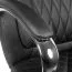 Chaise pivotante confortable Apolo 108, Couleur : Noir / Chrome, avec revêtement en similicuir résistant