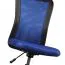 Chaise de chambre d'enfant Apolo 77, Couleur : Bleu / Noir / Chrome, adapté de 120 - 160 cm
