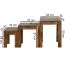 Set de 3 tables d’appoint en bois massif Sheesham Apolo 159 | Design unique | Finition artisanale | Couleur Sheesham