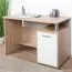 Bureau Palpala 11, couleur : chêne Sonoma / blanc - 75 x 115 x 56 cm (H x L x P)