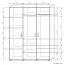 Armoire à portes battantes / armoire Kavieng 06, couleur : chêne / blanc - Dimensions : 200 x 150 x 60 cm (H x L x P)