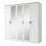 Armoire à portes battantes / armoire Dodoni 02, couleur : blanc / chêne - Dimensions : 216 x 226 x 59 cm (H x L x P)