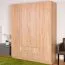 Chambre à coucher - Armoire, Couleur: Chêne Sonoma - 201 x 160 x 53 cm (H x L x P)