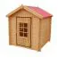 Maisonnette de jeux Happy Park Red - 1,05 x 1,05 mètre à partir de madriers de 13 mm