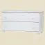 Commode / table de nuit en pin massif blanc Junco 151 - Dimensions : 55 x 100 x 42 cm (H x L x P)