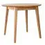 Table ronde Erdre 07 de 90 cm de diamètre, plateau de 2 cm, en chêne huilé, bois massif de chêne, 90 x 90 x 74,5 cm, esthétique et minimaliste