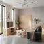 Meuble TV bas Kiunga 06 | Design hêtre/blanc moderne | 47 x 120 x 47 cm | Soft Close & Push-to-open