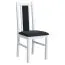 Salle à manger - Ensemble complet M, 5 - pièces, couleur du bois : blanc, bois robuste, rembourrage confortable et doux de l'assise, design moderne, plateau en stratifié