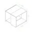 Table d’appoint enfant et ado Peter 14 | Pin blanc/beige | 47 x 57 x 56 cm | Surface idéale pour jouer et ranger