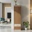 Armoire Pasuruan 01 | Nuss / Érable | 195 x 54 x 37 cm | Rangement moderne et spacieux