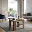 Table basse Pasuruan 17, couleur : noyer / érable - Dimensions : 67 x 67 x 50 cm (l x p x h)