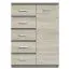 Commode Pamulang 05, couleur : Chêne de Sonoma - Dimensions : 112 x 82 x 40 cm (H x L x P)