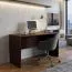 Bureau Tabubil 27, couleur : wengé - Dimensions : 77 x 140 x 60 cm (H x L x P)