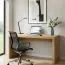 Bureau Vanimo 18, couleur : chêne - Dimensions : 76 x 160 x 70 cm (H x L x P)
