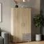 Armoire Ciomas 09, couleur : Chêne de Sonoma / gris - Dimensions : 145 x 80 x 40 cm (H x L x P)