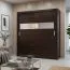 Armoire à portes coulissantes / penderie Sepatan 06, couleur : wengé - Dimensions : 210 x 180 x 60 cm (H x L x P)