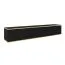 Grand meuble TV bas avec trois compartiments à clapet Horsham 05, Couleur : Noir - Dimensions : 30 x 175 x 32 cm (h x l x p)