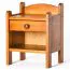 table de nuit en pin massif et chêne Junco 132 - Dimensions : 45 x 34 x 29 cm (H x L x P)