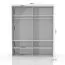 Armoire à portes coulissantes Siumu 05 | Beige & Beige Brillant | 224 x 182 x 61 cm | Design moderne