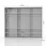 Armoire de vestiaire Blanc brillant, Dimensions: 224 x 272 x 61 cm (H x L x P)