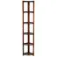 Etagère / tablette d'angle en pin massif couleurs noyer Junco 59 - Dimensions : 200 x 40 x 30 cm (H x L x P)