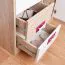 Commode chambre enfant Fabian 07 | 130 x 80 x 40 cm | Chêne clair, blanc et rose