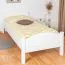 Lit enfant moderne en bois de hêtre massif 113 blanc | Sommier inclus | 90 x 200 cm | Montage facile