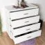Commode blanche Columba 11 en pin massif | 4 grands tiroirs | 101 x 100 x 50 cm | Très spacieuse et robuste