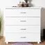 Commode blanche Columba 11 en pin massif | 4 grands tiroirs | 101 x 100 x 50 cm | Très spacieuse et robuste